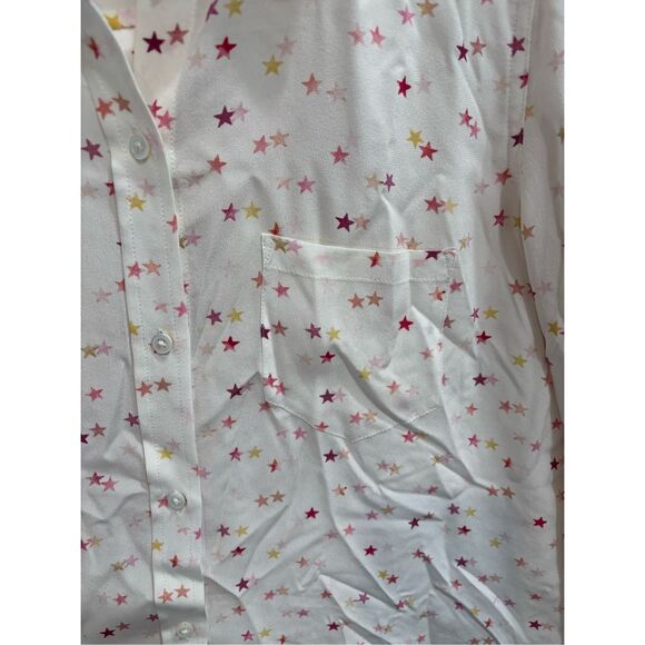 Rails 100% silk button down women’s shirt star print - Picture 5 of 8